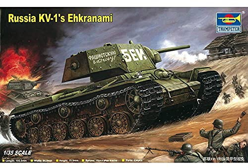 Trumpeter 00357 Modellbausatz Russian KV-1's Ehkranami, Mittel, Verschieden