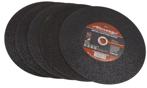 Neilsen CT0974 5pc 350mm Metal Cutting Discs 25.4mm Bore | 5-piece set, 350mm diameter, 25.4mm bore, 4400rpm maximum speed, 80m/s maximum speed
