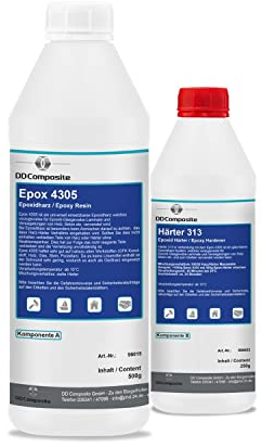 DD Composite Epoxidharz 4305 mit Härter 313 750g Transparent Universal-System Beschichtungen Laminierharz Kunst Handwerk Reparatur Kunstharz Resin