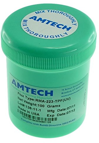 Amtech RMA-223-TPF(UV) Flux per Saldatura Elettronica 100cc Tipo RMA per Reballing BGA e Riparazione PCB