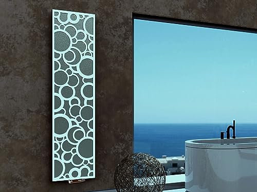 Badheizkörper Design Kreta 180 cm 1118 Watt Moonstone/weiß SZAGATO | 180x47cm Designheizkörper Handtuchheizkörper Mittelanschluss