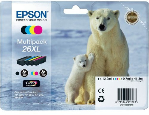 Epson C13T26364020 - Multipack 4-Colours 26XL Clari - Multipack 4-Colours 26XL Claria Premium Ink