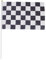 Lot de 12pcs 30 x 20cm Mini Drapeau à Damiers Noir & Blanc Fanion avec Mâts pour F1 Racing Course de Formule Un