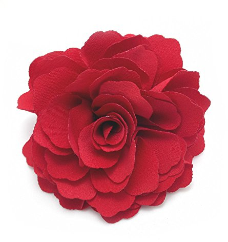 Meilliwish Kamelien Blume Haarklammer Brosche (Rot) (A74)