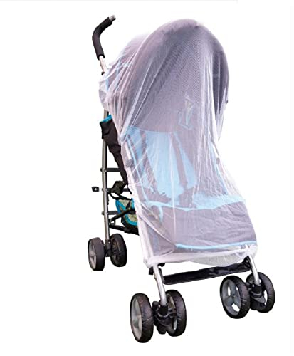 Geschenkestadl Universal Moskitonetz für Kinderwagen Reisebett Jogger Buggy Insektenschutz Weiss Fliegenschutz Mückennetz
