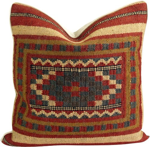 GURU SHOP Kelim Kissenhülle - 50x50 cm Modell 2, Leinen