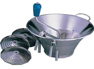 Nextday Catering Equipment Supplies UK Tellier 310mm Tin Steel Food Mill with 3 Sieves