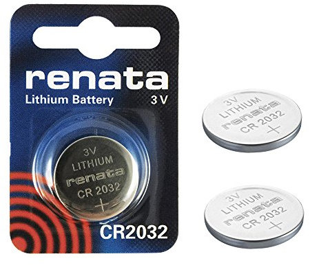 2 x auténtica Renata fabricada en Suiza pilas de litio CR2032 de 3 V 225 mAh botón célula de la moneda Batería de reloj