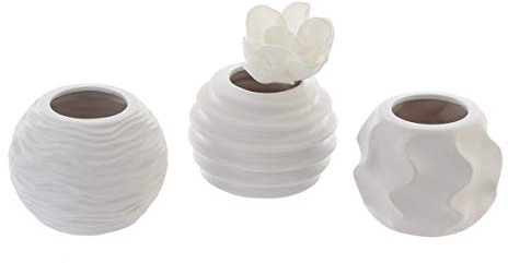 Casablanca Vase Floris Keramik,bauchig,weiß3f.sort.