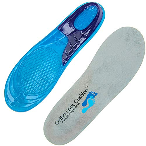 Ortho Foot Cushion Insoles for Men & Women, Replacement Inserts for Shoes, Trainers, Sneakers, Work Boots, Comfort Shock Absorption (Large Pair: UK 8-13)