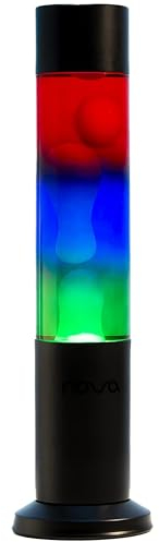 Nova Wax Lamp Rainbow Tinted Glass 15 Inch
