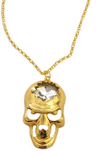 PARTY DISCOUNT Kette Pirat mit Totenkopf & Diamant
