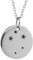 Sterling Silber Waage Sternzeichen Constellation Anhänger Halskette, 45,7 cm Kette