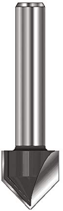 ENT 12054 V-Nutfräser und Schriftenfräser HW, Schaft (S) 8 mm, Durchmesser (D) 32 mm, NL 22 mm, E 90°, SL 32 mm