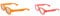 Ultra 1 Red 1 Orange Childrens Passive 3D Glasses Kids for Use with all Passive TVs Cinema Projectors and RealD Films Movies Circular Polarised 3D Glasses Passive Kids Movies Cinema 3D Glasses