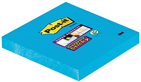 Post-it 6546SEB Haftnotiz Super Sticky Notes, 76 x 76 mm, 90 Blatt, ultrablau