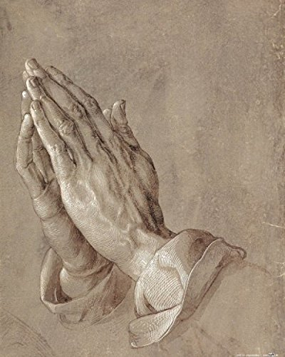 1art1 Albrecht Dürer Poster Betende Hände, 1508 Bilder Leinwand-Bild Auf Keilrahmen | XXL-Wandbild Poster Kunstdruck Als Leinwandbild 50x40 cm