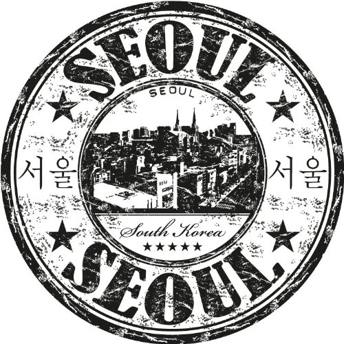 Seoul City South Korea Travel Grunge Stamp Hochwertigen Auto-Autoaufkleber 12 x 12 cm