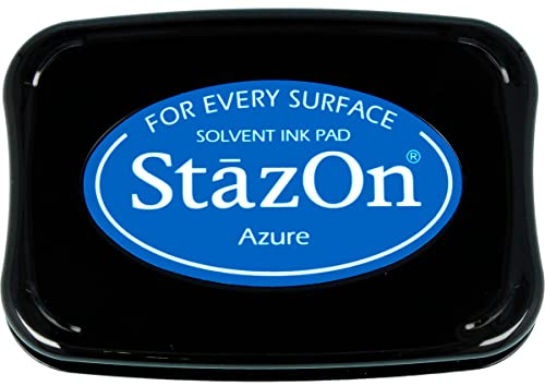 Tsukineko StazOn Stamp Pad, Azure,Blue