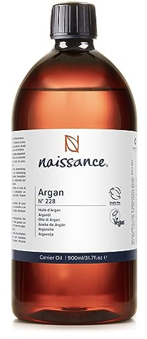 Naissance Marokkanisches Arganöl (Nr. 228) 900ml – Natürlich, Vegan, Hexanfrei, Gentechnikfrei – Natürliche Feuchtigkeitsversorgung & Pflege für Gesicht, Haut, Haare, Bart & Nagelhaut