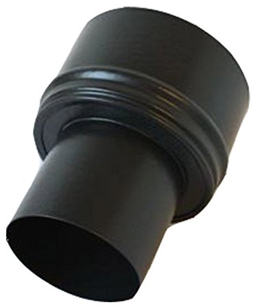 Tubo para salida de humos, reducción de humos (color negro mate 80-120, 0,6 mm), fuerte