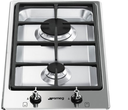 SMEG PGF32G Gaskochfeld, INOX/schwarz