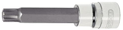 KS Tools 918.1786 1/2 CHROMEplus Bit-Stecknuss RIBE mit Stirnlochbohrung,lang,M12