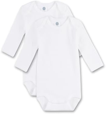 Sanetta Body langarm (Doppelpack) | Hochwertiger und nachhaltiger Body für Babys aus Bio-Baumwolle. Inhalt: 2er Set Baby Body