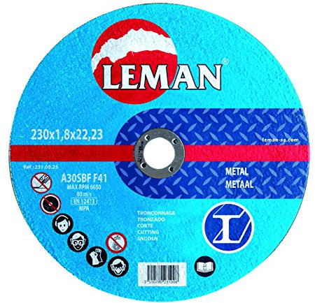 Leman 231.00.25 Disque tronçonnage métal MP 230 x 1,8 x 22,23 mm