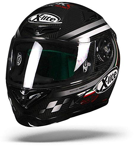 X-lite X-802RR Ultra Carbon SBK Integralhelm Motorrad - Carbon Weiss Größe S