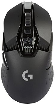 Logitech G900 Chaos Spectrum Wireless Gaming Maus, Kabellose 2.4GHz Verbindung mit USB-Empfänger, 12000 DPI Sensor, RGB-Beleuchtung, 6 Programmierbare Tasten, PC/Mac - Schwarz, Englische Verpackung