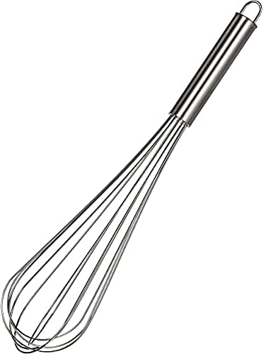 Fackelmann Schneebesen 32,5 cm, Ballonschneebesen aus Edelstahl, robuster Rührbesen mit stabilen Drähten (Farbe: Silber), Menge: 1 Stück