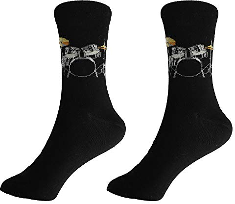 mugesh Musik-Socken Schlagzeug (43/45) - Schönes Geschenk für Musiker