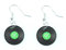 Miniblings Schallplatten LP Ohrringe - Handmade Modeschmuck I Musik Band DJ Vinyl grün - Ohrhänger Ohrschmuck versilbert