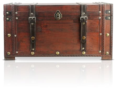 Brynnberg - Boîte de rangement Coffre au Trésor Cadenas - 50x25x28 cm