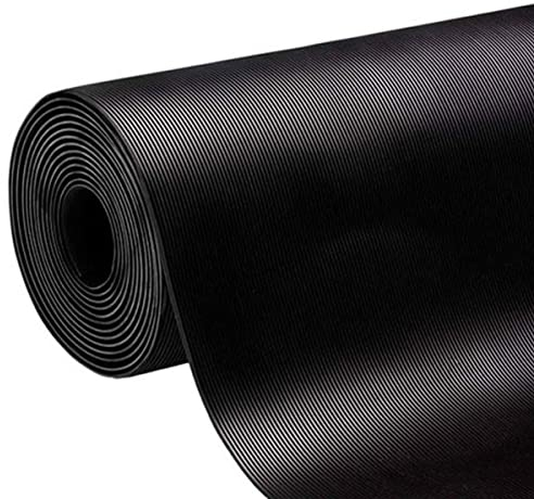 Ergonomic Technology - Alfombra de goma, 10 tamaños diferentes, goma, Negro, 100 x 400 cm