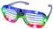 LUNETTES LED PARTY. CLIGNOTANT, CLIGNOTANT, VERRES À LED FUNNY, LUMIÈRES, APPARTEMENT, ACCESSOIRES DE COSTUME (OBTURATEUR MULTICOLORE)
