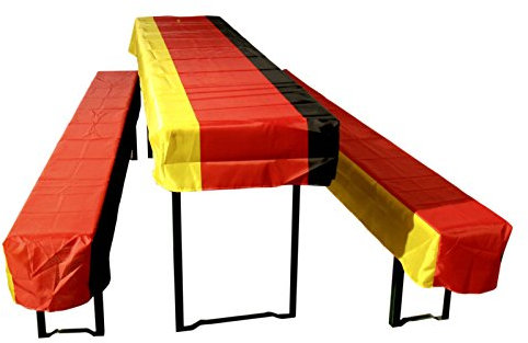 Bierzeltgarnitur Deutschland Bierzelt Auflagen Garnitur 220 cm Fussball fahne