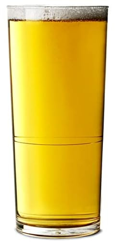 Elite In2stax Nucleated Polycarbonate Pint Tumblers CE 20oz - Set of 4 - Reusable Plastic Glasses