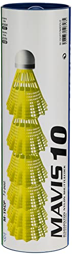 YONEX Mavis Badminton-Federbälle, 6 Stück, Farbe: Gelb, Einheitsgröße, K-REY-YX10Y