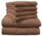 Dyckhoff 0410996215 Handtuchset Brillant, 2 Badetücher / Duschtücher 70 x 140 cm und 4 Handtücher 50 x 100 cm, 6-teilig, nuss
