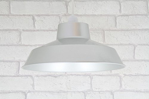 12 Silver Retro Small Metal Coolie Glossy Lampshade Ceiling Pendant Modern Light Fitting