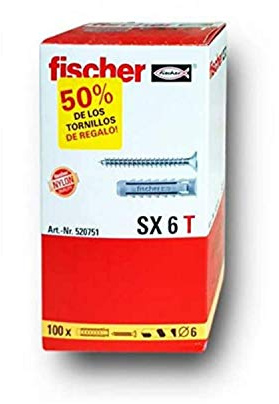 Fischer-Tassello 140100 fischer sx-6 Morsetto-Scatola con 100