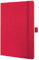 Sigel CO325 Notizbuch A5 liniert rot, Softcover, 194 nummerierte Seiten, nachhaltiges Papier, mit Inhaltsverzeichnis, Stiftschlaufe, Falttasche, Gummibandverschluss, Conceptum