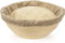 MEETOZ 8 inch Round Banneton Brotform Bread Dough Proofing Rising Rattan Handmade Basket with Linen Liner Cloth - 20 x 8cm