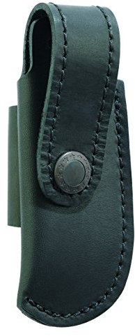 Herbertz Schwarzes Lederetui, für Messer mit 10cm Heftlänge, grau, M