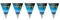 4 Minis Canons a confettis (10,50 cm)