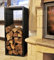 DanDiBo Kaminholzregal D-Stil Kaminholzständer 100 cm Holzkorb Kaminholzhalter Holzregal