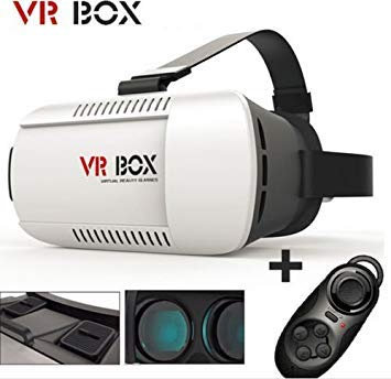 ParaCity VR BOX Virtual Reality Oculus Rift 3D-Brille Telefon + Bluetooth-Controller GVR (VR Box + VR Wireless Controller, Set 1)