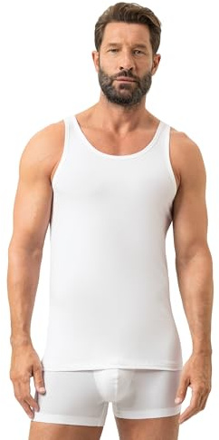 Mey Herren Athletic Shirt - Unterhemd mit Rundhalsausschnitt und Breiten Trägern - Körpernahe Passform - In Weiss und Schwarz - Gr. S bis XXL - Basic Serie Dry Cotton - 46100